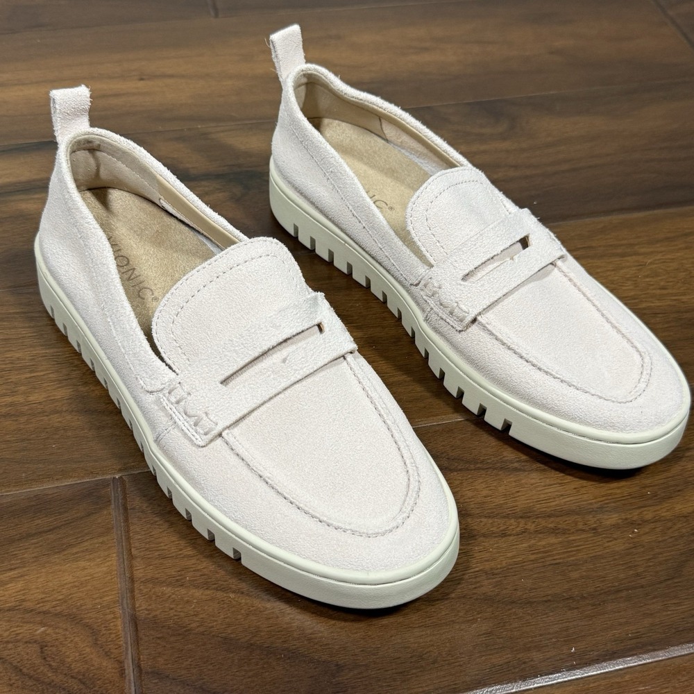 Vionic Women's Size 9.5 Pink Suede Leather‎ Uptown Slip On Loafer Shoes - Picture 2 of 12